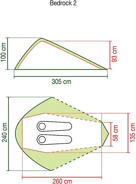 Produktbild Coleman Bedrock 2 (Tunnelzelt, 2.50 kg, 2 Personen)
