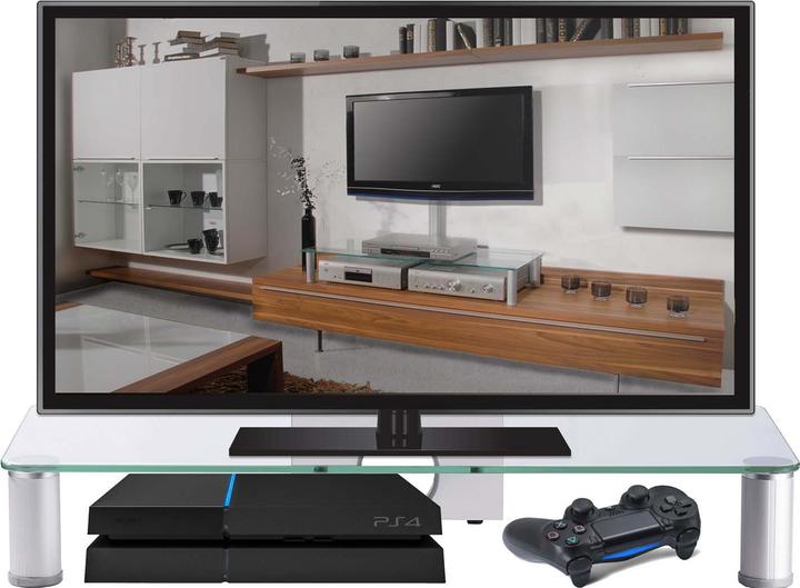 Produktbild VCM TV Aufsatz Erhöhung Alu Glas Pocasa