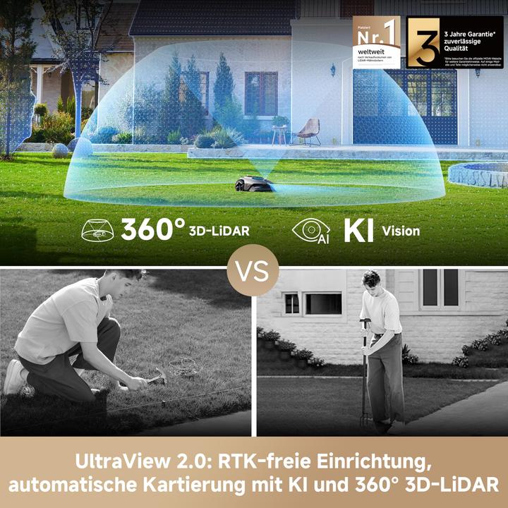 Actual product image Mova Ultra 1200 Mowing Robot (1200 m², Without boundary wire)