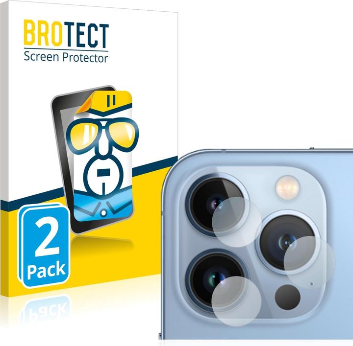 BROTECT Schutzfolie Displayschutz Klar (2 Stück, Apple iPhone 13 Pro)