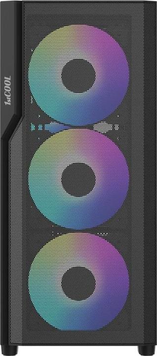 Productafbeelding 1st Cool 1stCOOL GAMER 5, ATX-kast, 3x ARGB ventilator, USB3.0, USB-C, zwart (ATX)