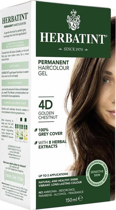 Image du produit Herbatint Gel colorant 4D Or châtaigne gel (4D Or Marron)
