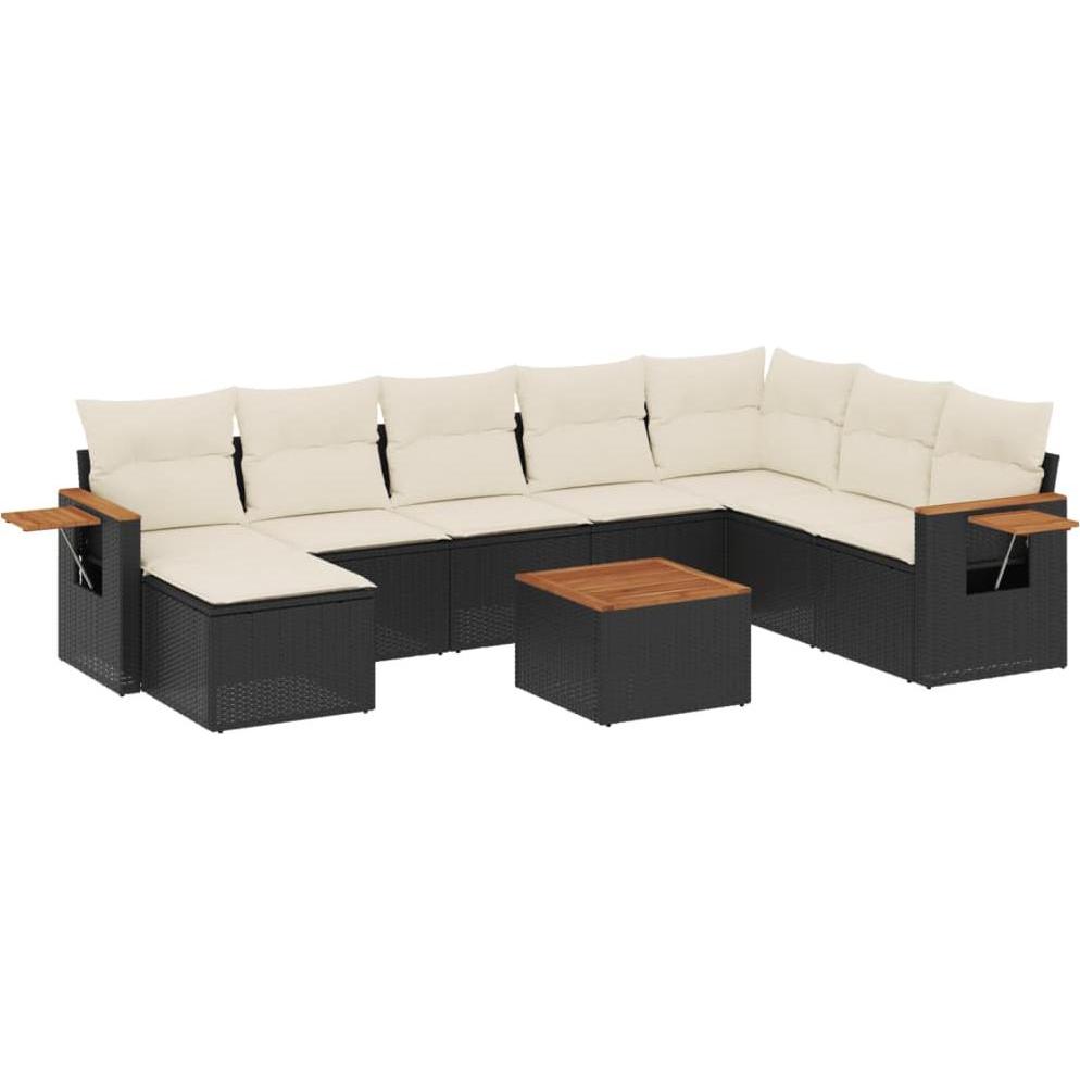 VidaXL, Gartenlounge, 10-tlg. Garten-Lounge-Set mit Kissen