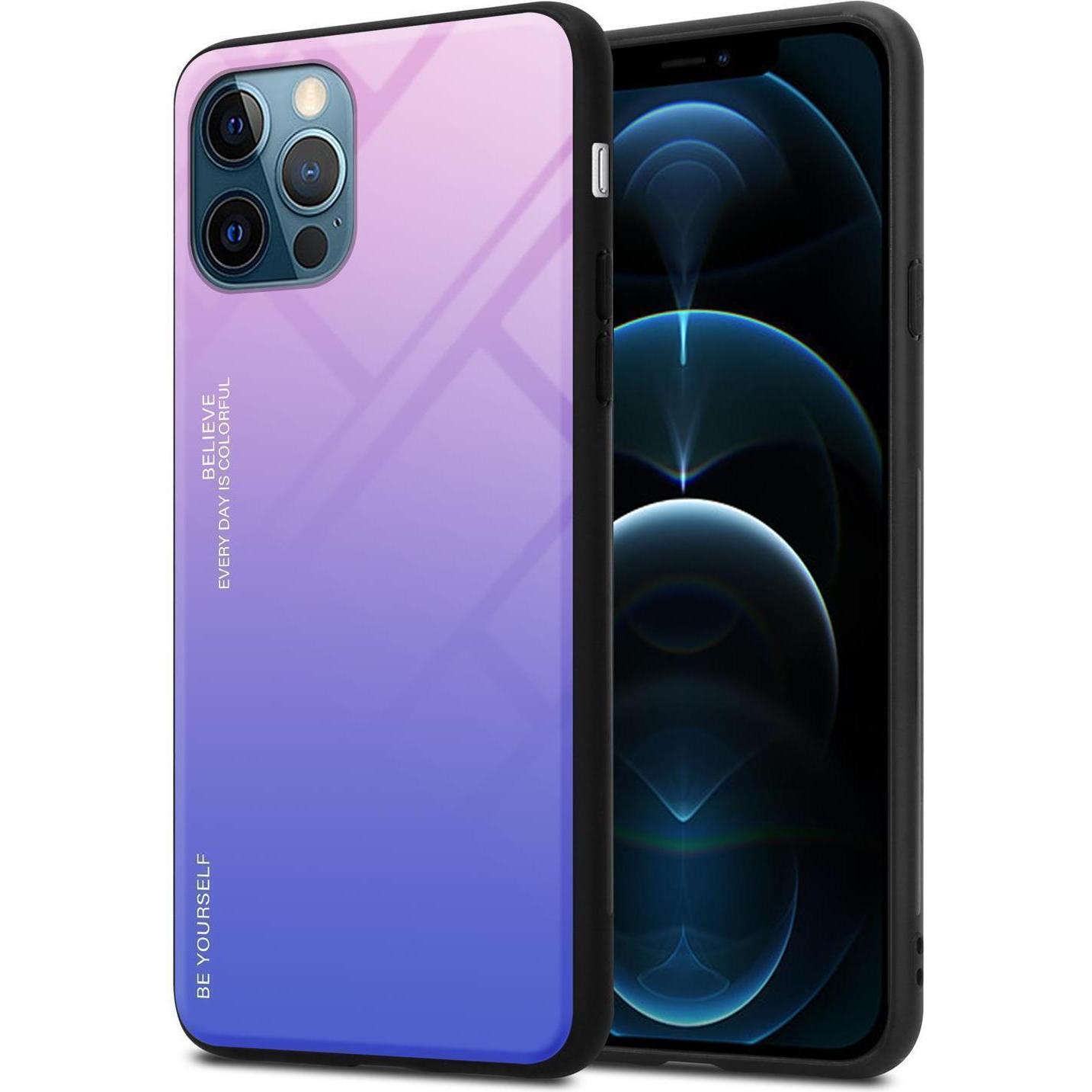 Thumbnail - Cadorabo TPU 2 Farben Glas Cover (Apple iPhone 12 Pro Max), Smartphone Hülle, Schwarz