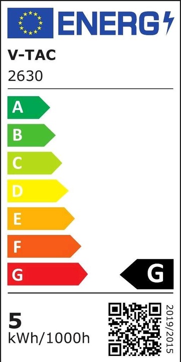 Energy Label V-TAC VT5050 LED Strip RGB Set SMD5050 300LED 2 x 5m Remote Control Adapter (RGB, 500 cm, Indoor)