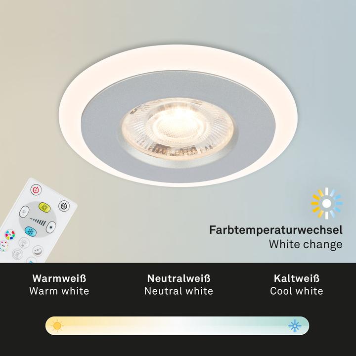 Produktbild Briloner LED Einbauleuchten-Set, mit RGB-LED, chrom-matt, 3xLED/5W, IP44 (460 lm)