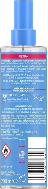 Image du produit Taft Laque-Pump Ultra Fixier Laque Cheveux Renforcés 200 ml (200 ml)