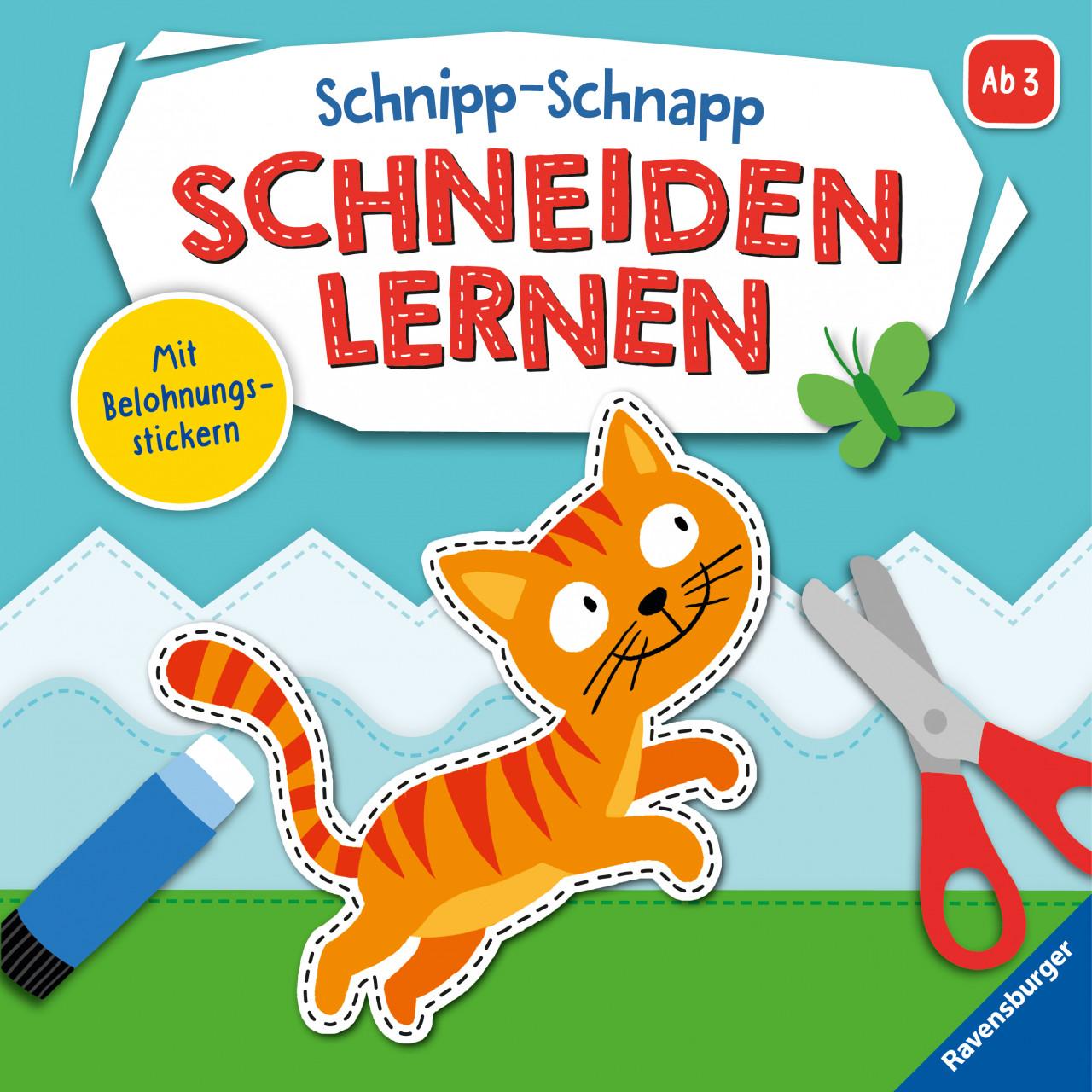 Schnipp-Schnapp Schneiden lernen - Schneiden und Kleben ab 3 Jahren - Block mit, Kinderbücher von Rina Gregor, Anke Fröh...