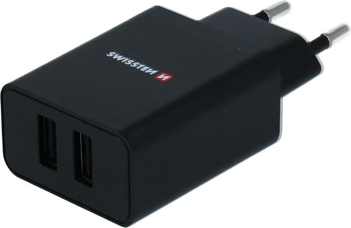 Produktbild Swissten 2.1A USB-Netzladegerät mit Smart IC + USB-C Kabel (10 W)