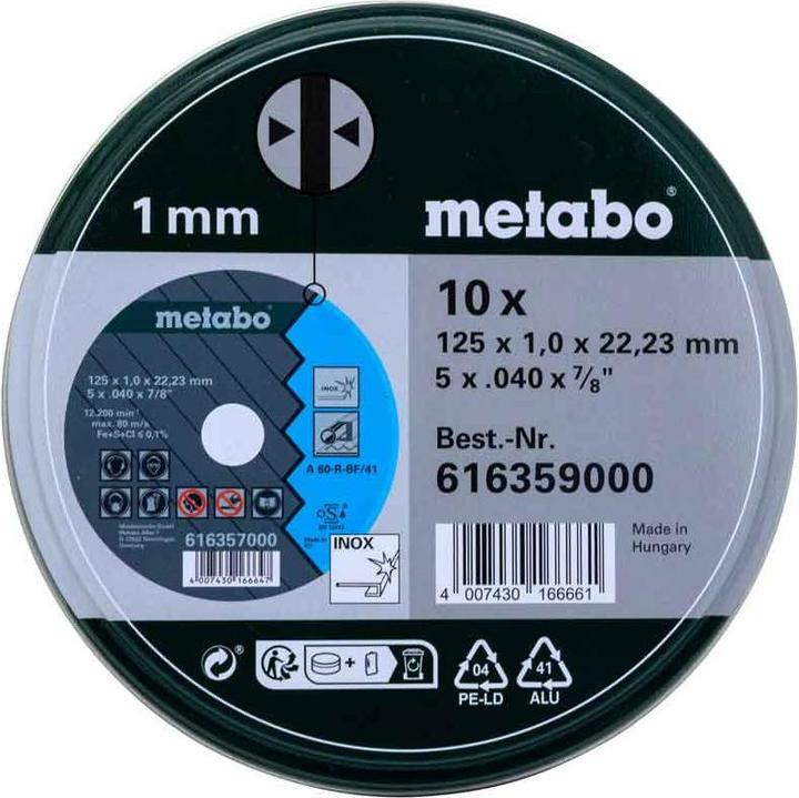 Actual product image Metabo Cutting discs