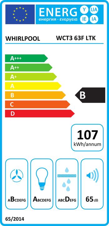 Energy Label Whirlpool WCT3 63F LTK