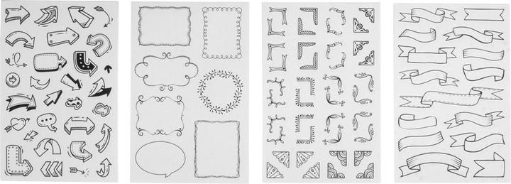 Produktbild Rayher my PLANNER Sticker Labels, sortiert, 4 Blatt
