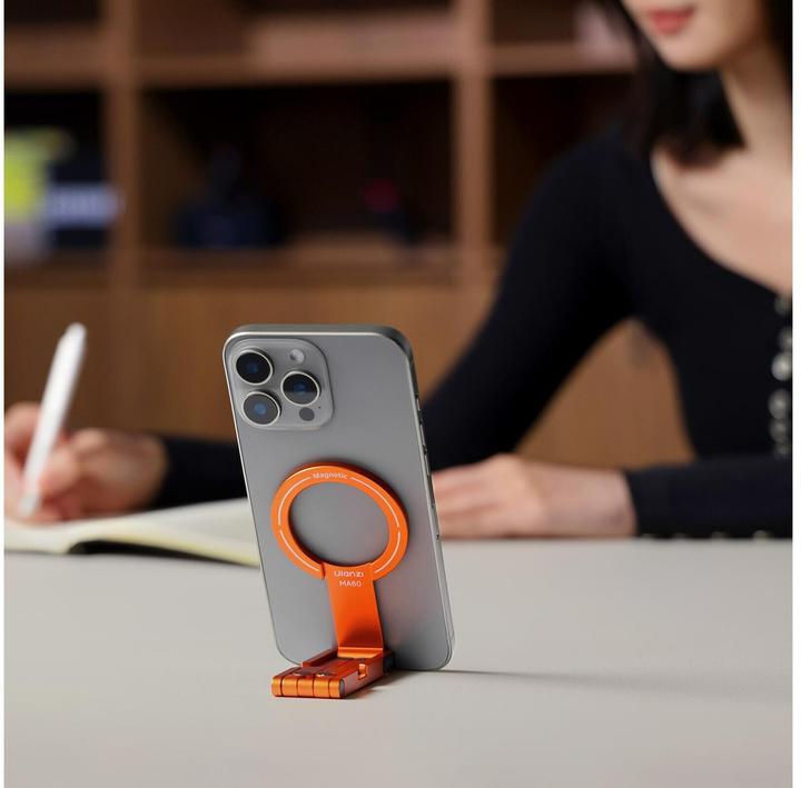 Immagine prodotto Ulanzi MA60 Mini MagSafe-Tripod Foldable - Orange (Materiale sintetico, Metallo)