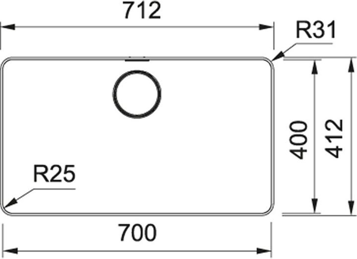 Actual product image Franke Mythos MYX 210-70 stainless steel 127.0603.546 (Fitted sink, 41.20 cm, 71.20 cm)