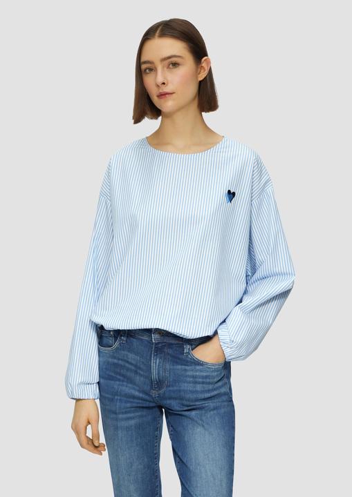 Produktbild S.Oliver Bluse Oversized Baumwollbluse mit Herz-Stickerei (36)