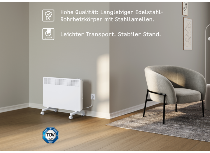 Produktbild Stiebel Eltron EG-50-PL2- PE Konvektor-Heizung Standgerätf ür ca. 25 m², TÜV geprüft, elektr. Regler (2000 W)
