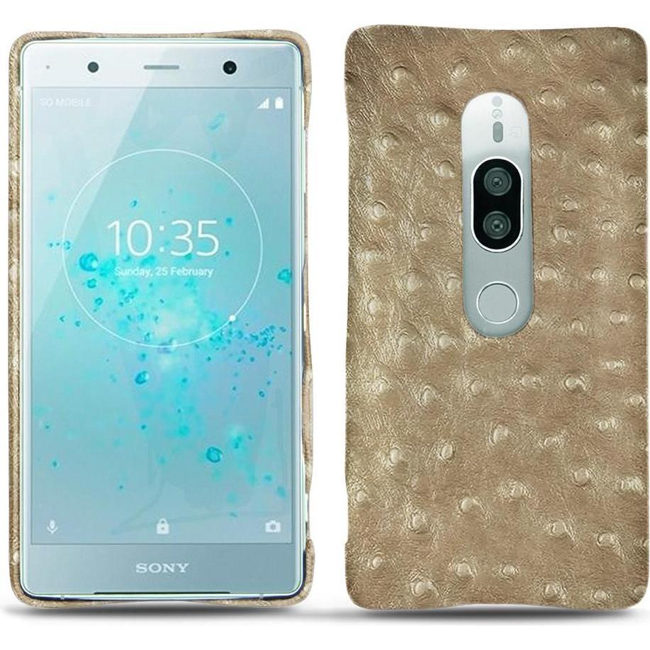 Thumbnail - Noreve Lederschutzhülle (Sony Xperia XZ2 Premium), Smartphone Hülle, Beige