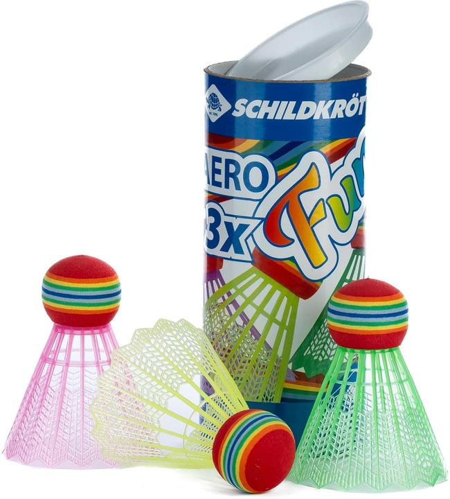 Productafbeelding Schildkröt Shuttlebal Aero Fun, geassorteerde kleuren Gekleurde kunststof bal (PE) met schuimrubberen kop (EVA)
