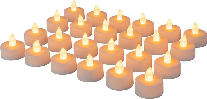 Casativo 24er-Set LED-Teelichter mit flackerndem Licht, Batteriebetrieb (24 x)