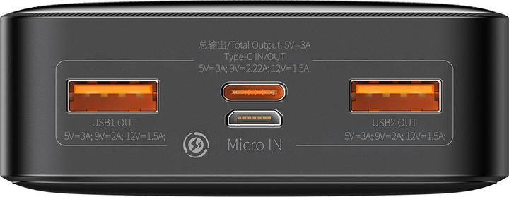 Immagine prodotto Baseus Powerbank Bipow 20000mAh, 2xUSB, USB-C, 15W (bianco) (20000 mAh, 20 W, 74 Wh)