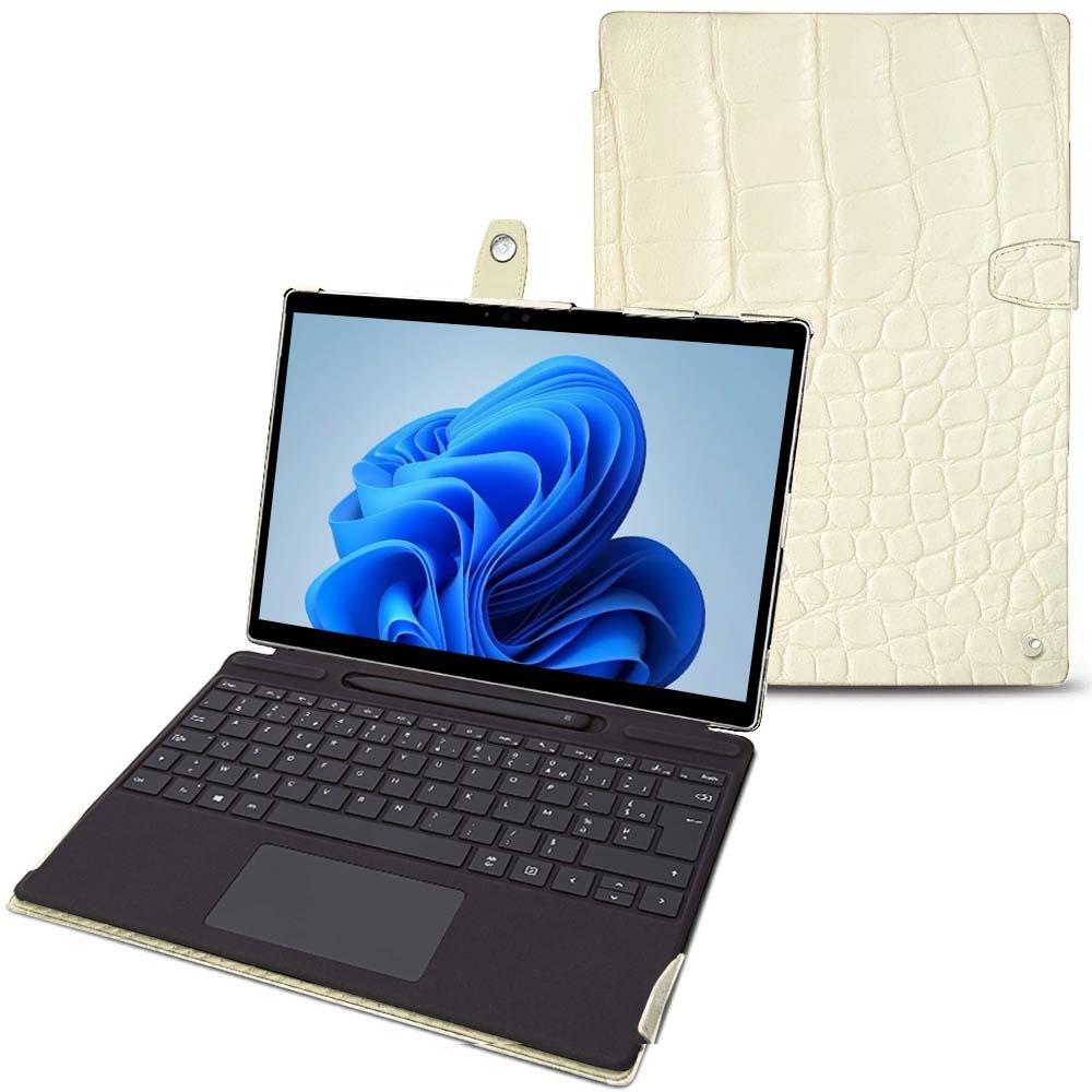 Noreve Lederschutzhülle Microsoft Surface Pro8 (Microsoft Surface Pro 8), Tablet Hülle, Beige