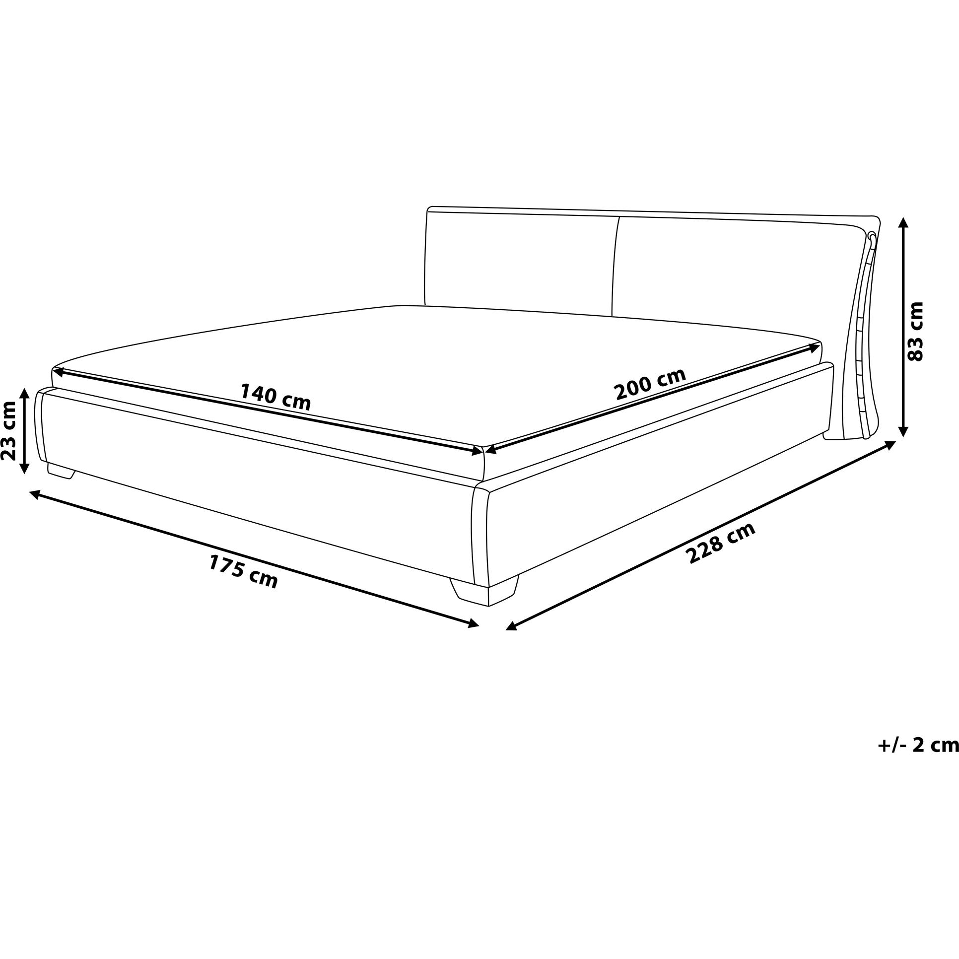 Thumbnail - Beliani, Bett, Paris (140 x 200 cm)