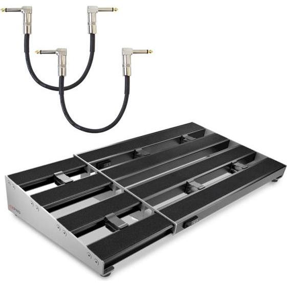 D'Addario Daddario XPND-02 Pedalboard mit 2x Patchkabel (Instrumenten Fusspedal), Zubehör Instrumente