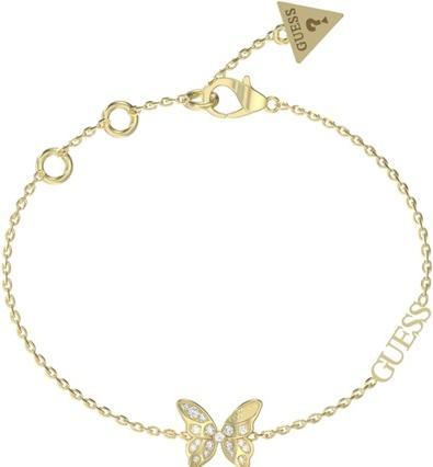 Guess Decent Gold Plated Chrysalis Butterfly Bracelet JUBB04110JWYG - Length: 18.5 cm (14.60 cm, Edelstahl)