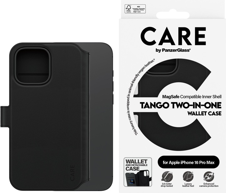 Actual product image PanzerGlass CARE Tango Two-in-One Wallet Case (Apple iPhone 16 Pro Max)