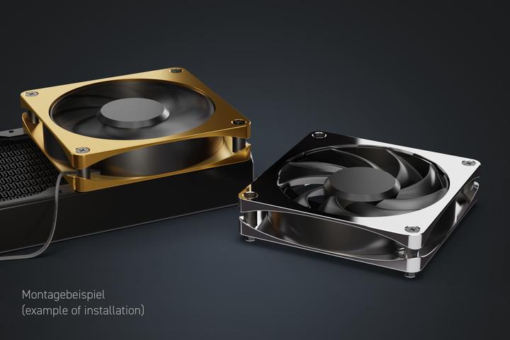 Produktbild Alphacool Apex Stealth Metal Power 120mm L?fter 3000rpm (schwarz) (120 mm, 1 x)