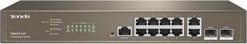 Actual product image Tenda TEG5312F Network Switch Managed L3 Gigabit Ethernet (10/100/1000) 1U Brown (12 ports)