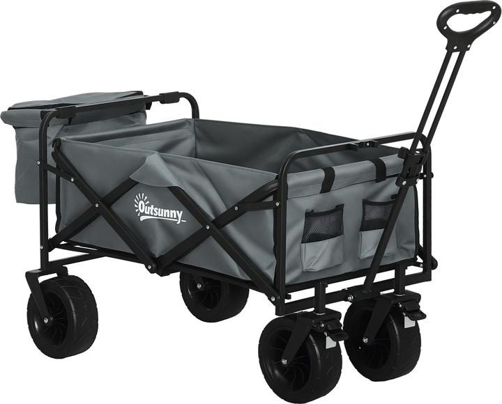 Outsunny Carrello a mano con borsa frigo