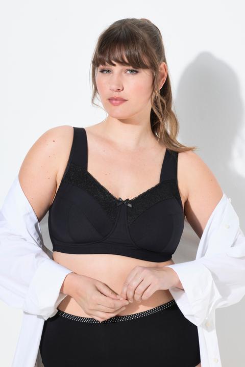Produktbild Ulla Popken Entlastungs-BH, bügellos, Blüten/Herzspitze, Cup C - H (110 E)