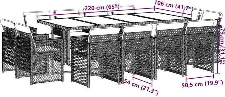 Produktbild vidaXL Garten Essgruppe