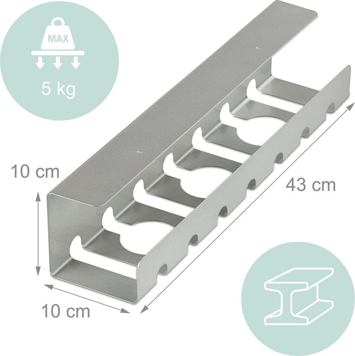 Produktbild Relaxdays Kabelkanal für Schreibtisch 2er Set (Kabelkanal, 10 cm)