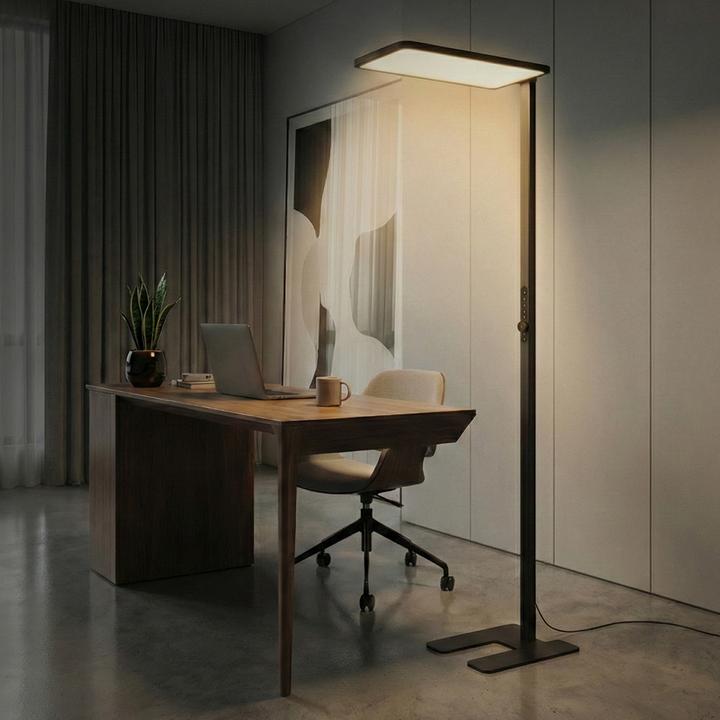 Image du produit Enovalite Lampadaire de bureau LED à réglage en hauteur avec capteur