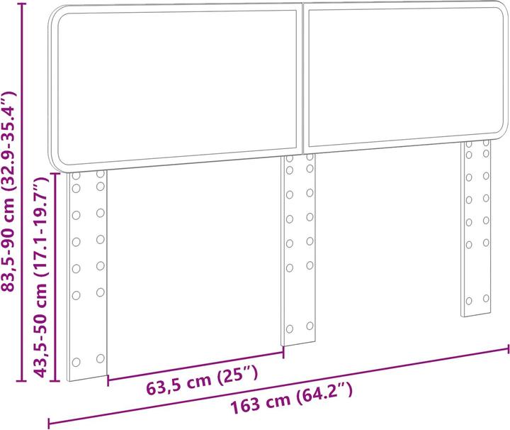 Image du produit vidaXL Kopfteil (3 x 163 x 90 cm)