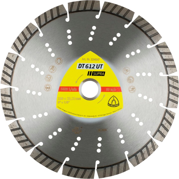 Klingspor DT 612 UT Supra - dischi diamantati 230 x 22,23 mm