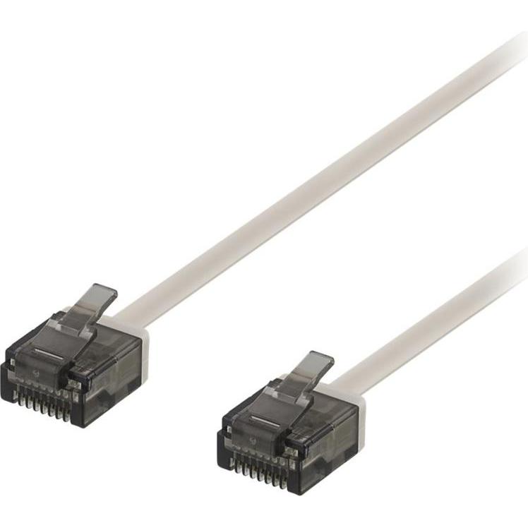 Deltaco patchkabel - 1 m - gra (U/UTP, CAT6a, 1 m), Netzwerkkabel