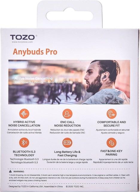 Image du produit Tozo Ausinės Anybuds Pro TWS Écouteurs Bluetooth Juodas (ANC, 25 h, Sans fil)