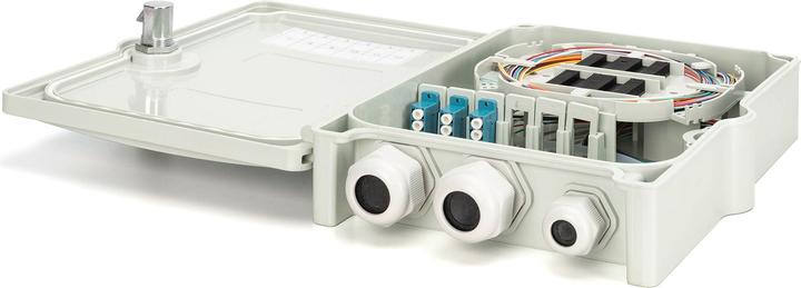 Produktbild Digitus FTTH-Verteilerbox, Singlemode, LC-PC Vorkonfektionierte Kupplungen, Pigtails