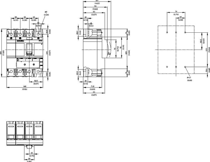 Immagine prodotto Siemens Interruttore automatico 100A 4p 70-100A/In 3VA5210-7EF41-0AA0