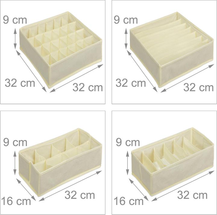 Actual product image Relaxdays Underwear Organizer (32 cm, 9.20 l, 4x)