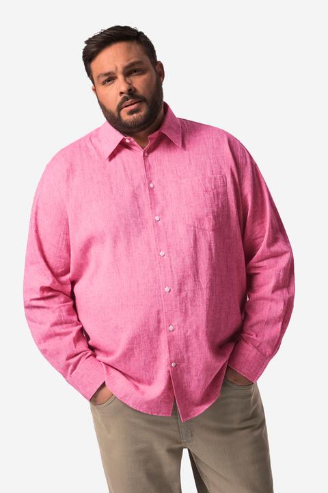 Produktbild Boston Park Leinenmix-Hemd, Langarm, Streifen, Kentkragen, Comfort Fit (5XL)