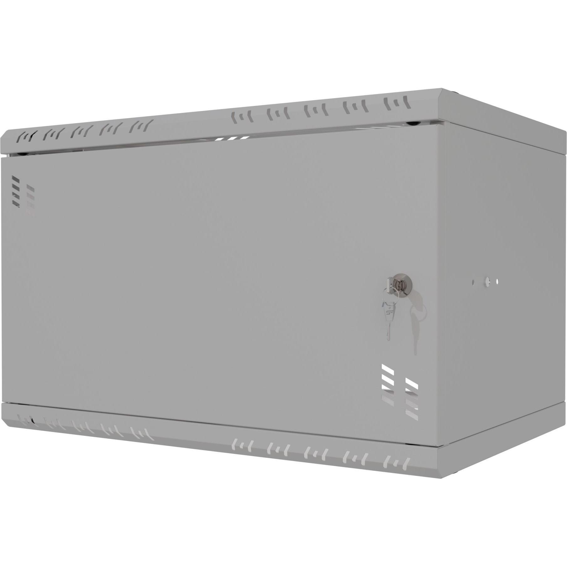 Stalflex Armadio rack 19" 6U, 350 mm, porta in metallo, grigio S-RC19-6U-350MG, Accessori per armadio rack, Grigio