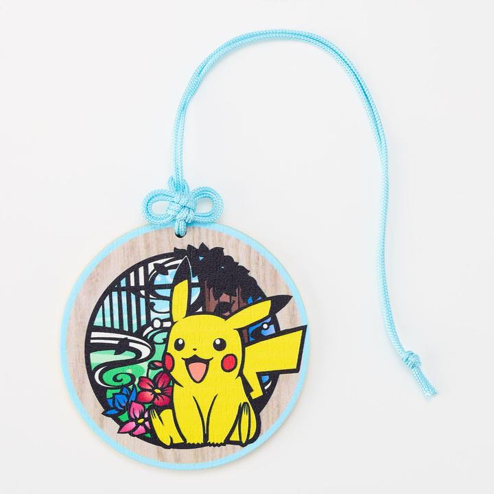 Actual product image Pokémon Round Luggage Tag Pikachu B (Locks & Trailers)