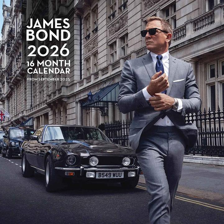 Actual product image James Bond 2026 Square Wall Calendar