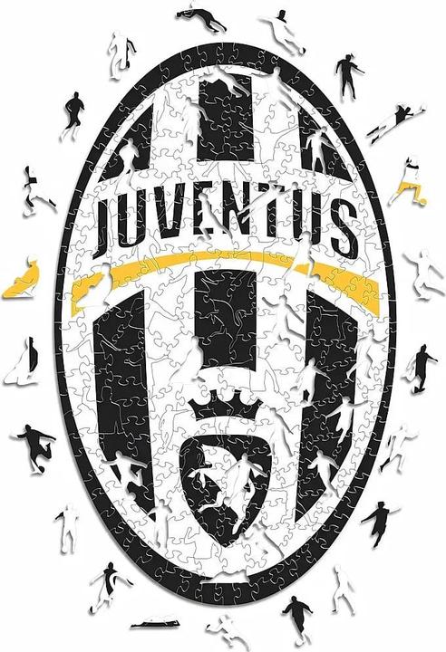 Actual product image Iconic Juventus FC - Retro Logo - Wooden Puzzle Size S (150 pieces) (150 pieces)