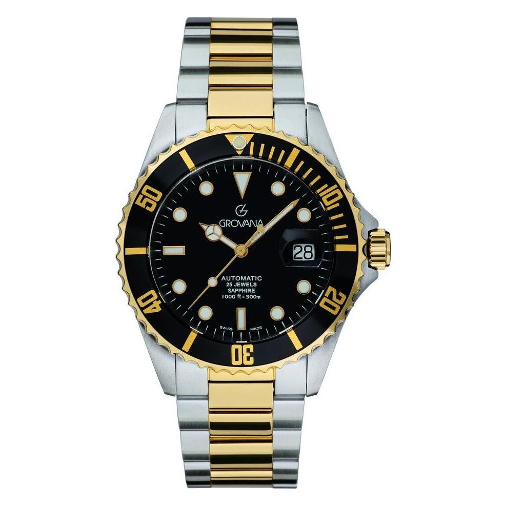 Grovana, Armbanduhr, Key West-Kollektion – Schweizer Automatikuhr, Schwarz, (Swiss Made)