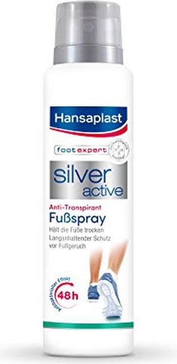 Produktbild Hansaplast Fussspray Silver Active (Fussdeodorant & -puder, 150 ml)